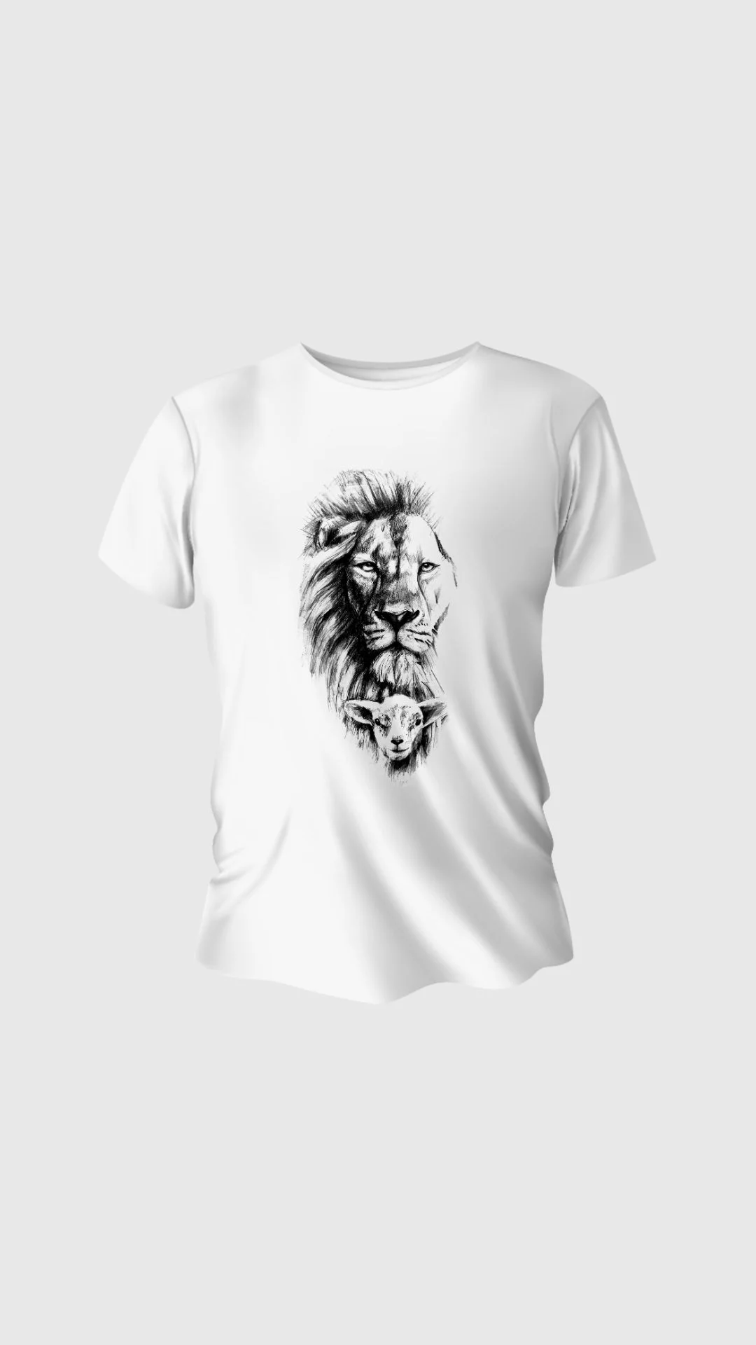 Koszulka Minimalistyczny Lew i Baranek