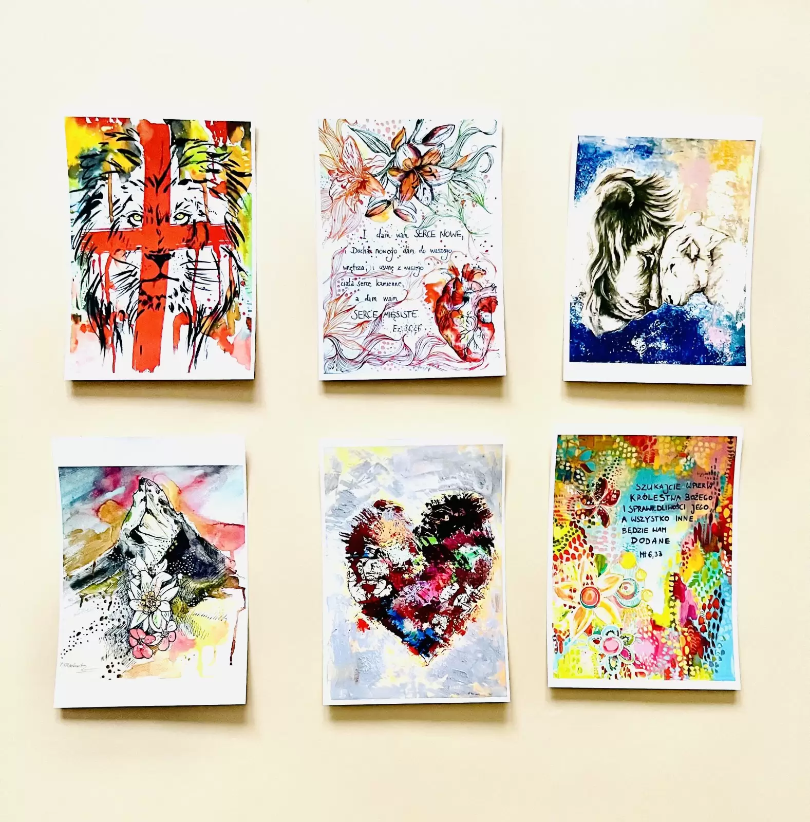 Zestaw 6 naklejek o wymiarach 10,5 x 15 cm